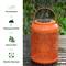 Glitzhome® 8.75" Metal Cutout Solar Powered Hanging Lantern Set
